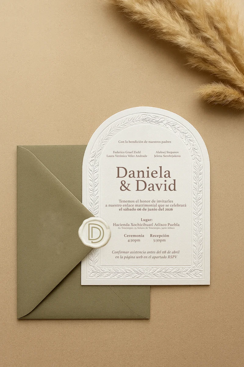 Wedding invitation envelope